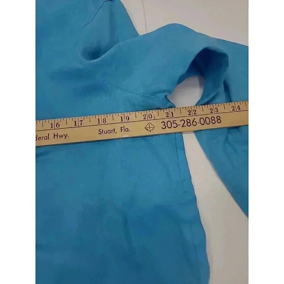 J. Jill Love Linen Button Up Women's Size Small Blue 100% Linen - Picture 3 of 10